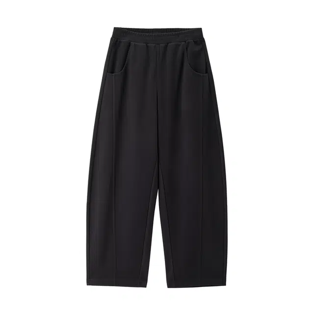 佐丹奴 破骨松紧腰针织阔腿长裤休闲裤 女款