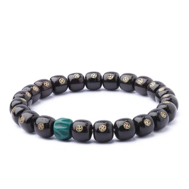 三檀小舍 朱砂贡精工归圆绕指柔文玩盘玩玉化包浆#好运 星月菩提 手串 男女同款情侣款