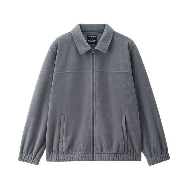 佐丹奴 摇粒绒破骨翻领针织夹克外套 男款