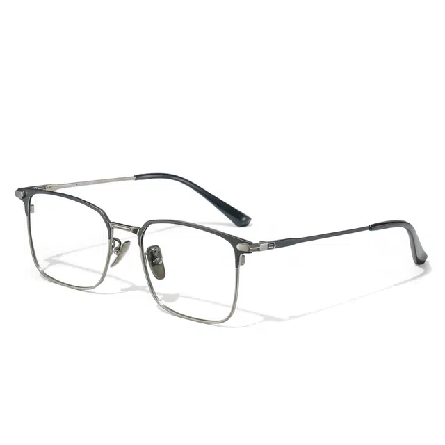 【可配度数】 苍木优品 超轻纯钛时尚半框近视眼镜框男士高端钛架防蓝光眼镜镜架男 钛 方形 功能性眼睛 男款
