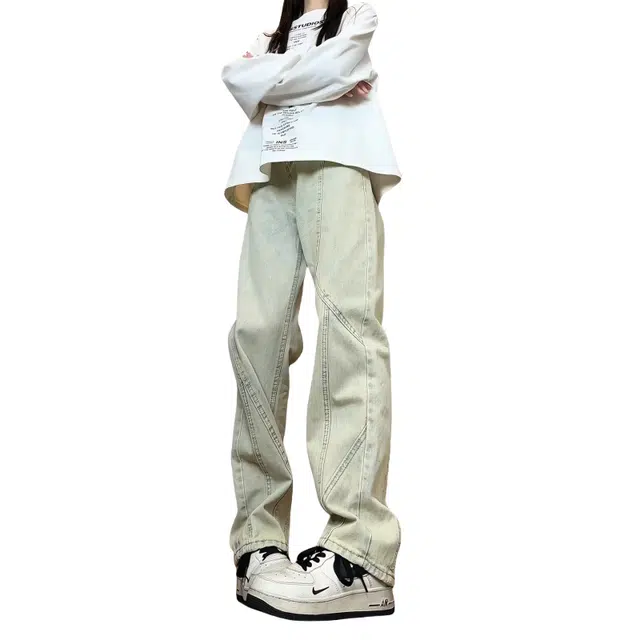 欧迪芬 重磅美式复古基础垂感阔腿运动风舒适百搭通勤显瘦休闲裤 男女同款