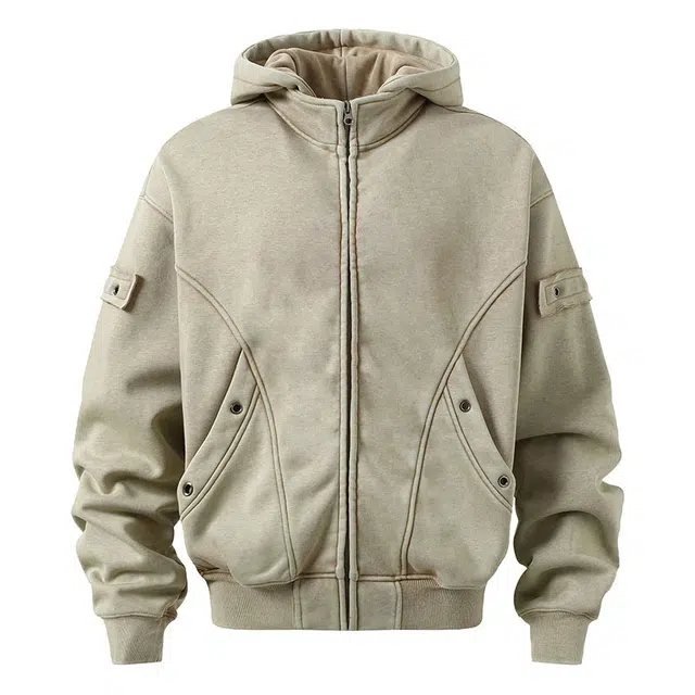 拾个壹先生 美式复古重磅高街痞帅小众宽松休闲百搭高级感保暖帽衫卫衣 男女同款