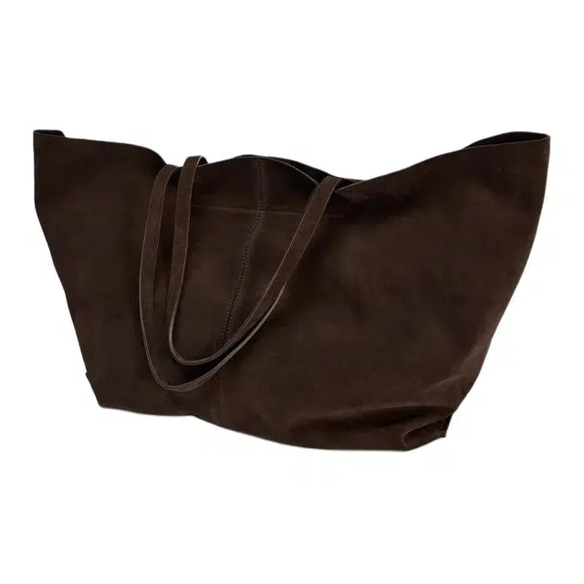 ZARA Leather Tote Bag Chocolate Large