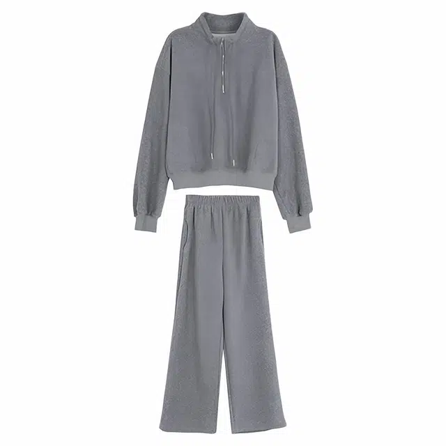 潞优野 高级感韩系时尚加绒上衣+休闲裤两件套卫衣套装 女款