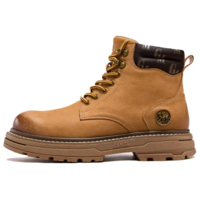 CAMEL Vintage Leather Hiking Boots