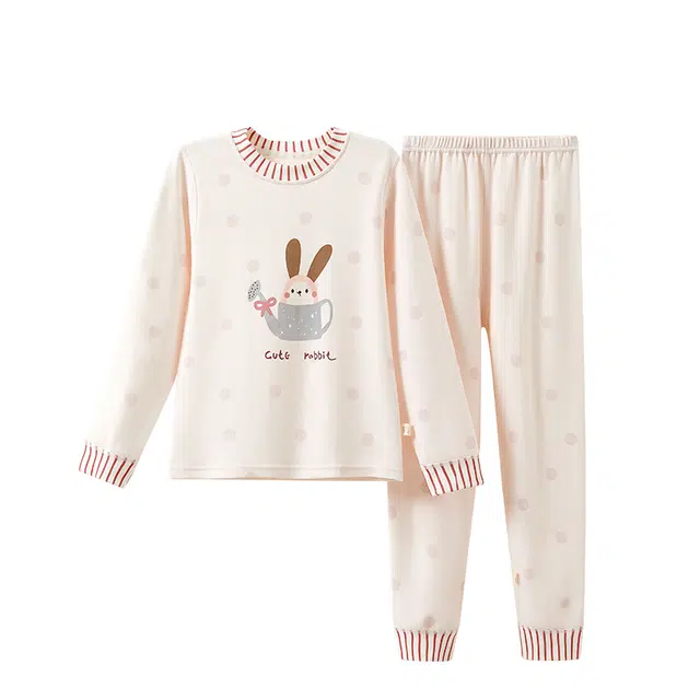 棉奇熊家居服套装 莫代尔抗菌透气常规卡通可爱风分体式儿童款