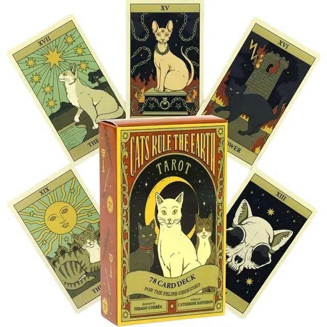 启启 猫猫统治地球塔罗牌 创意可爱卡牌 其他桌游