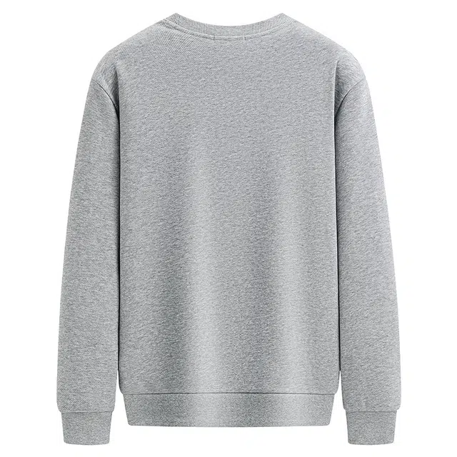 与狼共舞 加绒加厚简约时尚重工刺绣小标柔软舒适亲肤保暖圆领卫衣 男款