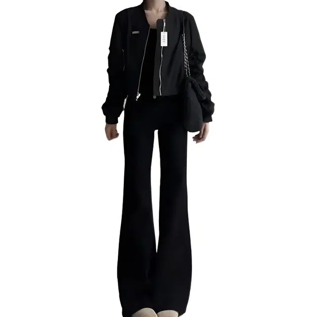 丝絮丝绸 秋季韩版设计感小众垫肩宽松外套显瘦 夹克 女款