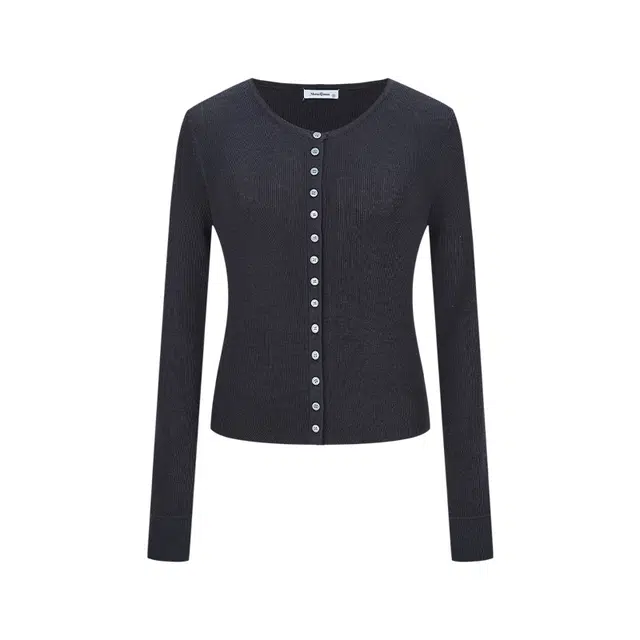 花蔓色 秋冬韩系温柔百搭修身显瘦长袖单排扣开衫针织上衣截短外套 女款