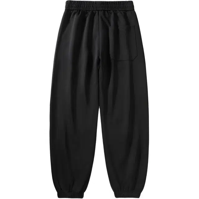 华夏儿女 学院风高品质韩版潮流卫裤男士潮牌宽松束脚运动裤抽绳长裤子休闲裤 男款