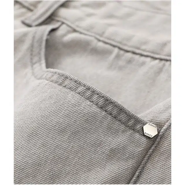 与狼共舞 水洗耐磨休闲弹力亲肤中腰直筒牛仔裤 男款 浅灰色