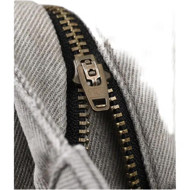 与狼共舞 水洗耐磨休闲弹力亲肤中腰直筒牛仔裤 男款 浅灰色