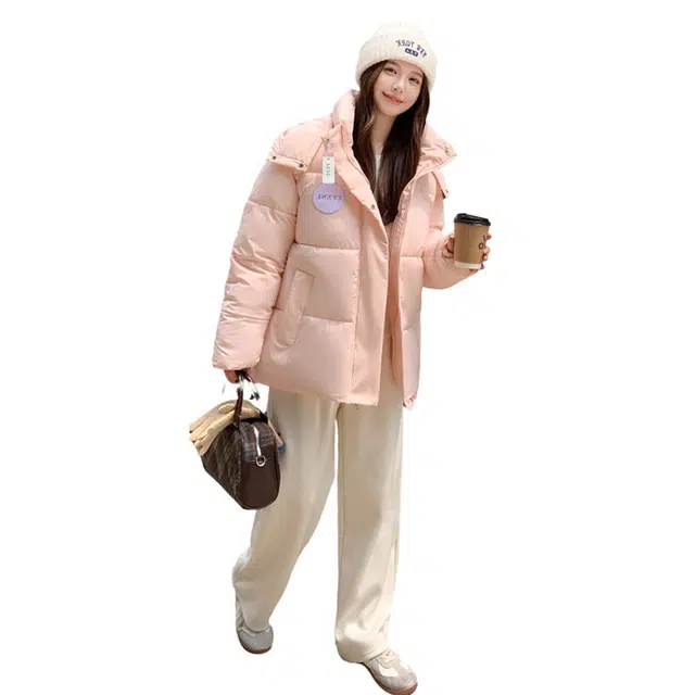 丝絮丝绸 韩版面包服大码港风宽松棉衣棉服 女款