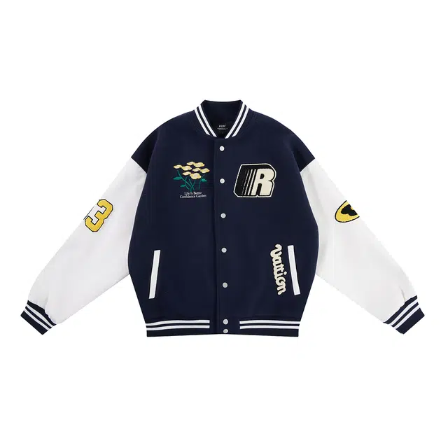 FDR Floral Embroidered Colorblock Jacket