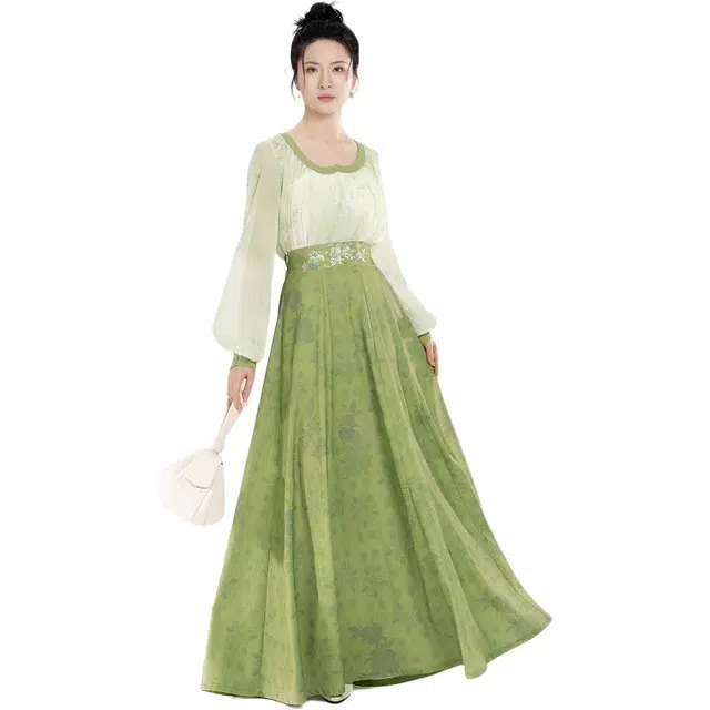 织造司 舒适时尚长袖上衣百搭简约裙子汉服 女款