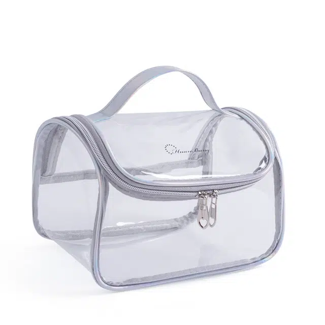 环邦大容量化妆包、小身形轻便无负担、大开口又能装洗漱包