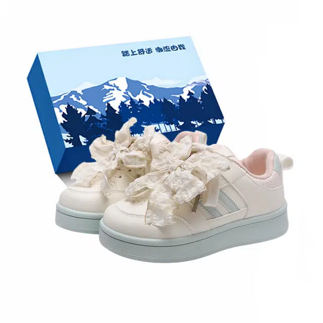 小鹿米利 厚底小白鞋百搭韩系学生小众面包鞋 耐磨防滑 板鞋 女