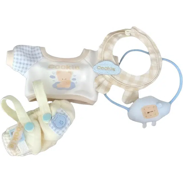 启启 欢迎小狗小熊饼干 可爱棉花娃娃套装 娃衣着替