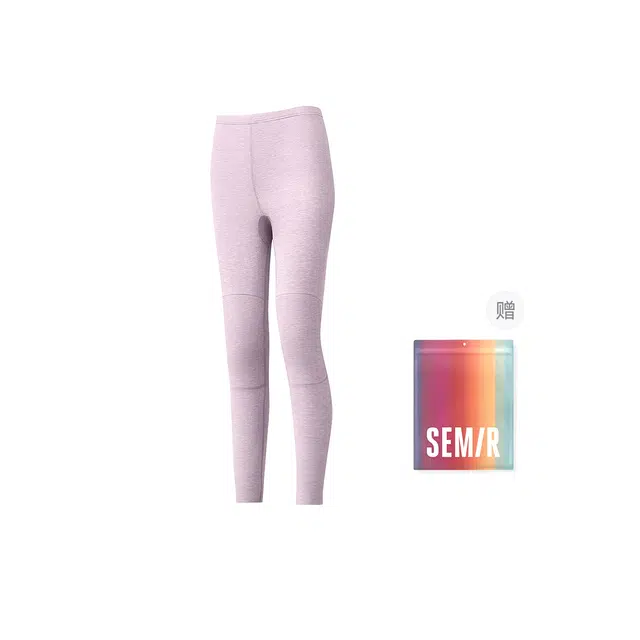 森马 秋裤打底双面磨毛柔软舒适纯色修身简约中腰长裤保暖裤 女款