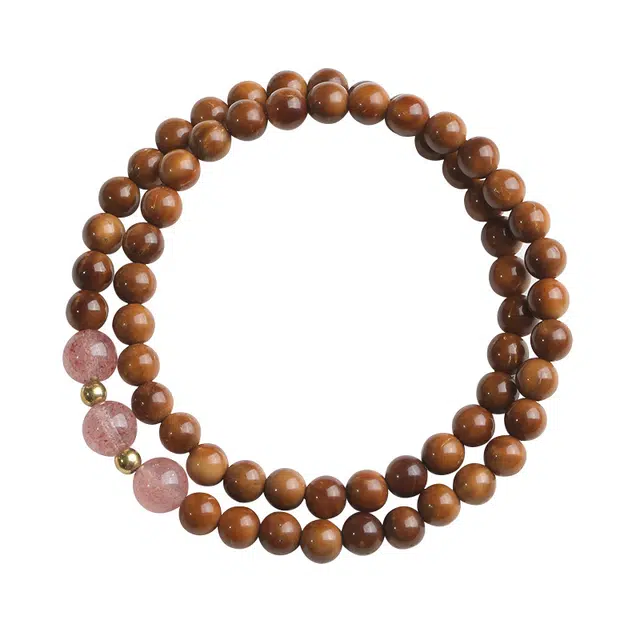 聆听花开 新中式复古文艺民族风多圈叠戴国潮优雅个性轻奢高级感国风小众日常百搭 库克 樱花手串 女款