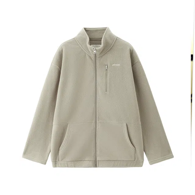 佐丹奴 摇粒绒品牌刺绣立领针织休闲绒感外套 女款