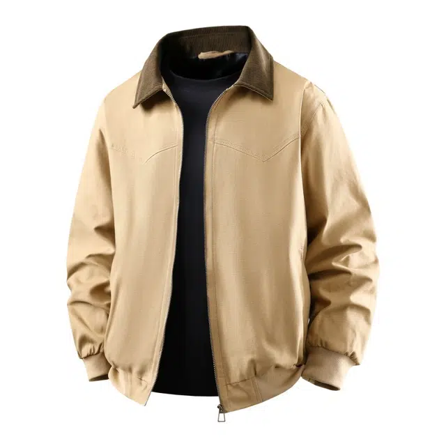 金盾 时尚休闲水洗翻领工装夹克 男款