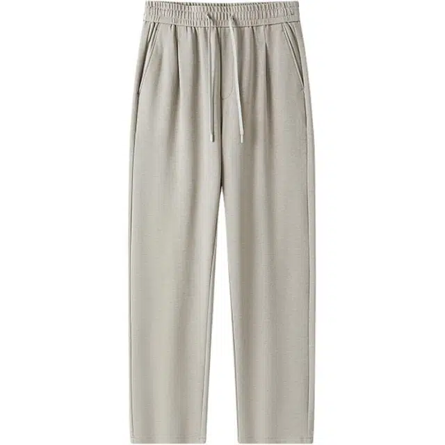 李生制造 李生制造通勤系列莫代尔绵羊毛混纺宽松直筒长裤男休闲裤 男款