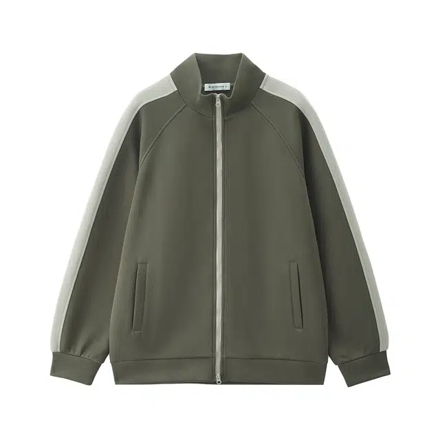 佐丹奴 撞色立领插肩针织运动夹克外套 男款