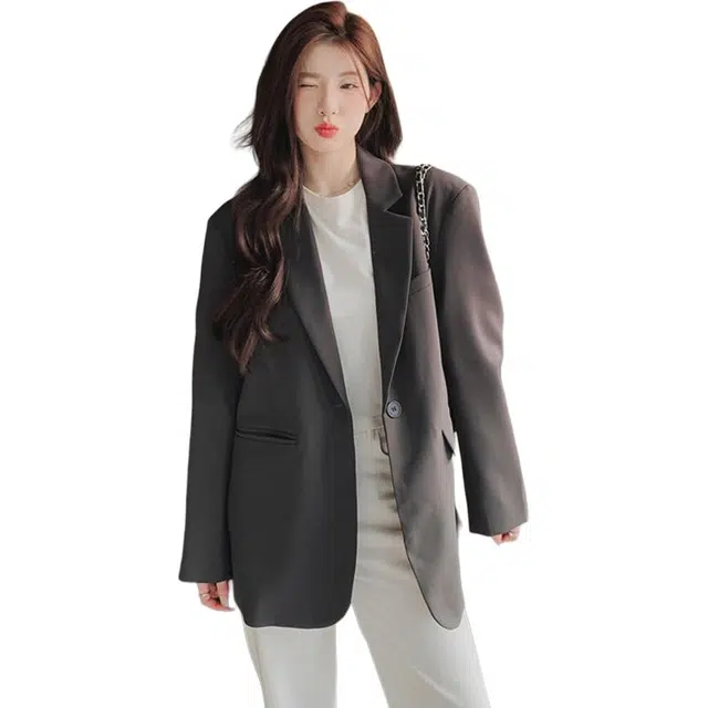 稻草人 设计感百搭气质休闲高定舒适高级感秋外套西装 女款
