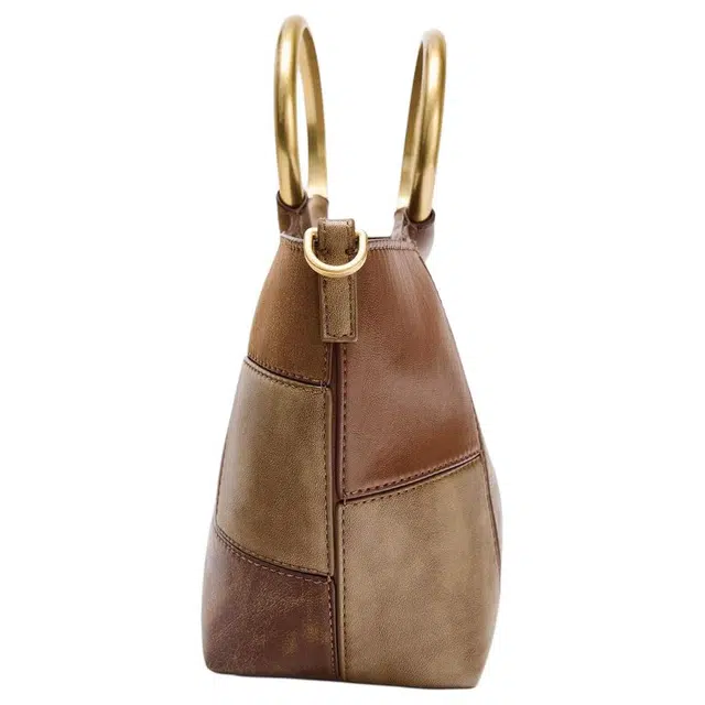 ZARA Plaid Mini Shoulder Bag Brown