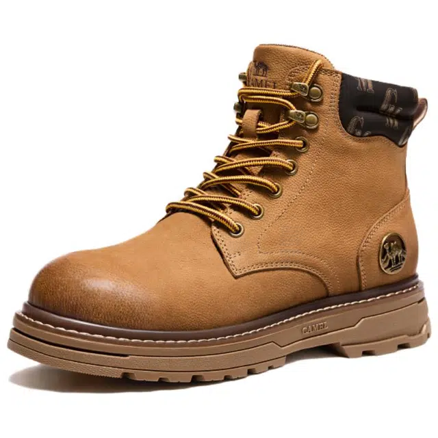 CAMEL Vintage Leather Hiking Boots
