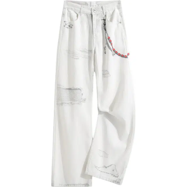 海尔斯 美式百搭微喇牛仔裤 男款