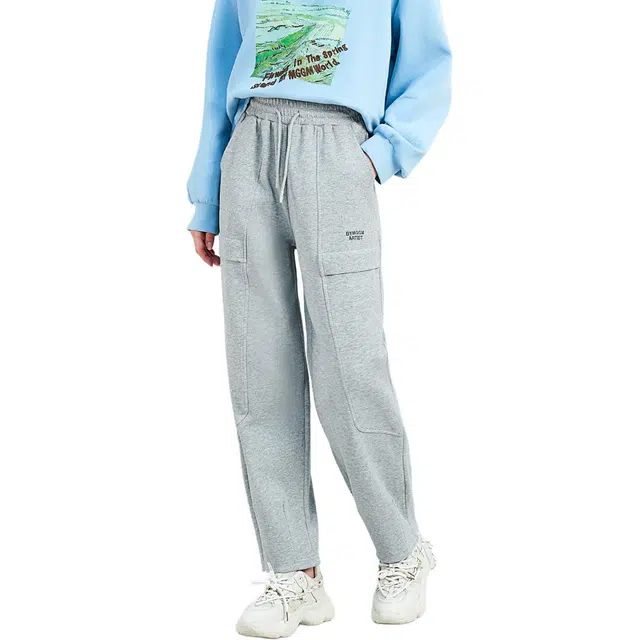 木果果木 秋季 简约百搭直筒高腰休闲裤 宽松 女款