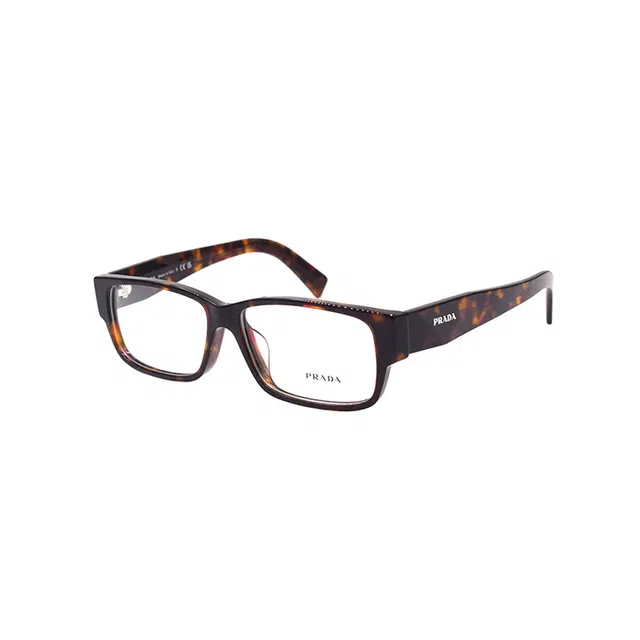 Prada Symbole Rectangular Optical Glasses Tortoise