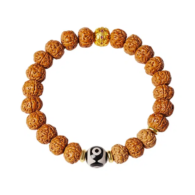 茂琼 八方来财新中式文玩盘玩财运滚滚好运连连国潮简约复古设计招财转运念珠时尚高级感手饰小众 金刚菩提 手串 男款