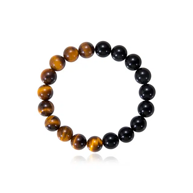 永恒旋律 虎睛两相 招财纳福顺遂 新中式国潮个性小众独特设计转运珠 经典轻奢文玩串珠高级感 好运 黑曜石 手串 男款