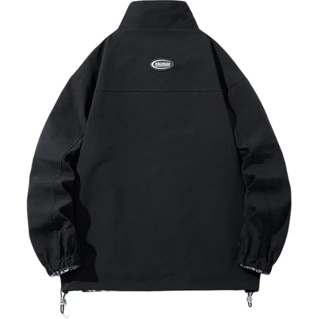 大白鲨 双面穿韩版休闲潮流外套男修身男装印花百搭夹克 男款