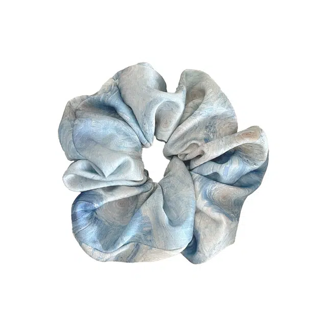 前方大荒野 扎染缎面大肠圈简约拼色清新甜美日常百搭温柔迷人扎马尾精致气质#好运 棉麻 发圈 女款