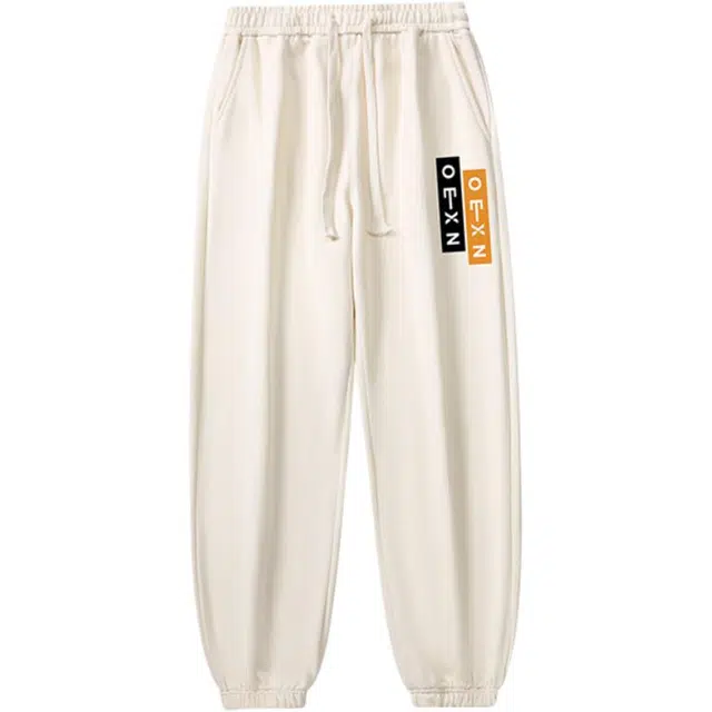 海尔斯 简约字母印花时尚宽松百搭系带休闲裤 男款