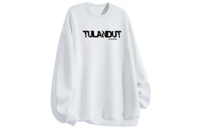 图兰朵 美式时尚百搭印花长袖套头休闲圆领高街舒适宽松卫衣 男女同款