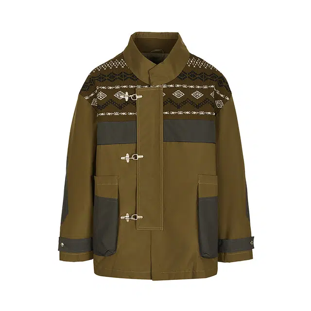 速写 休闲宽松立领长袖保暖羽绒服 男款