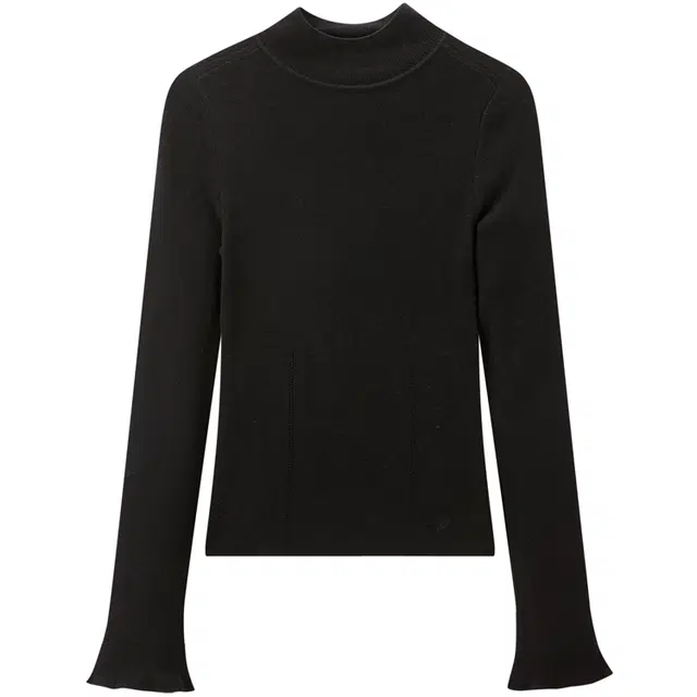 太平鸟 羊毛桑蚕丝混纺半高领套头打底衫简约休闲修身长袖短款针织衫 女款