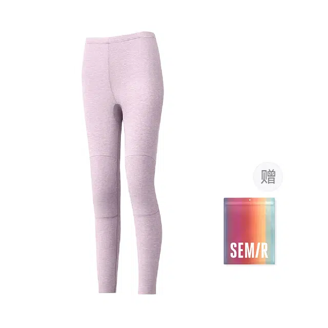 森马 秋裤打底双面磨毛柔软舒适纯色修身简约中腰长裤保暖裤 女款