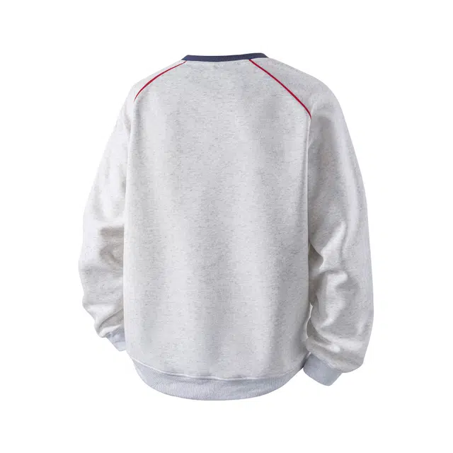 巴塞罗那足球俱乐部 美式复古潮流高街时尚通勤日常撞色拼接百搭宽松高级感无性别主义设计感开学季休闲圆领套头长袖学院风卫衣 男女同款