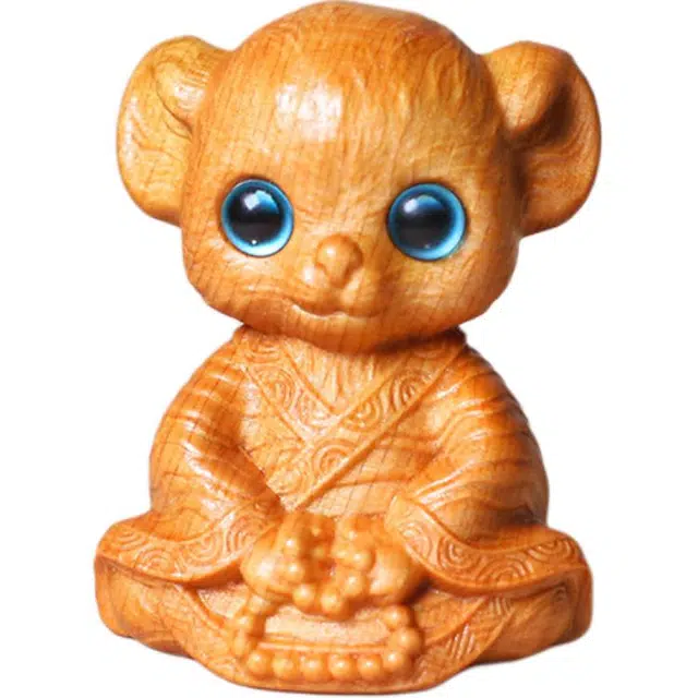 得笙陌 生肖设家居可爱本命年吉祥物#好运 崖柏 摆件 男女同款情侣款