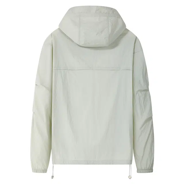 与狼共舞 速干凉感透气户外三防时尚抽绳连帽轻薄长袖防晒服 男款