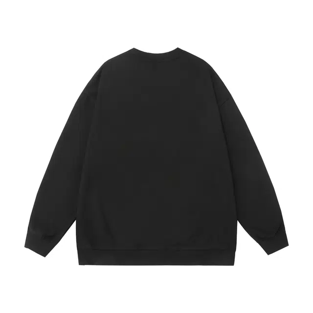 棉基因 早秋街头酷炫街舞学院时尚潮牌简约潮男青少年复古男装减龄感通勤高级感韩系穿搭女士基础款无帽打底衫慵懒风女圆领卫衣 男女同款