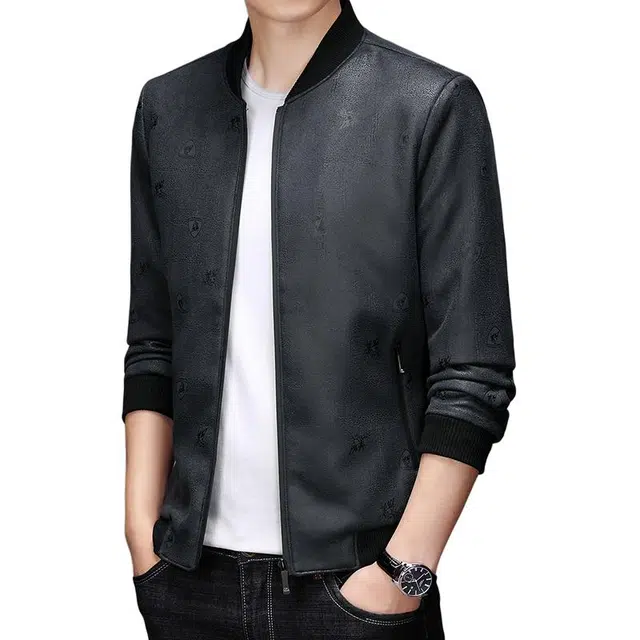 太子龍 春秋季休闲时尚印花中青年潮流帅气棒球领夹克外套 男款