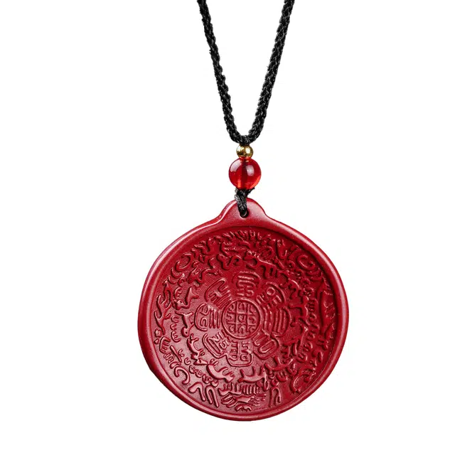 镯钰瑭 新中式 简约时尚 小众设计 招财纳福 旺事业/学业/爱情/本命年/财运 好运 再造辰砂朱砂 项链 男女同款情侣款